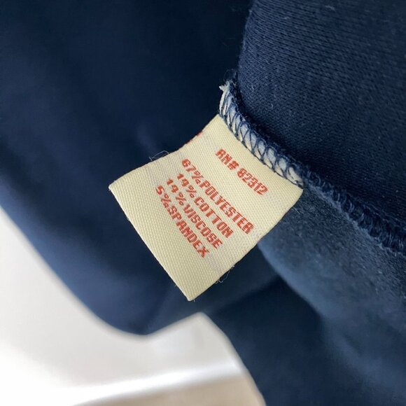 Aryeh Blue Knit Sheath Dress Split Sleeves Womens Large Minimalist Basic Modest - Picture 4 of 6